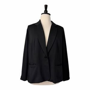 41 Hawthorn Blazer Textured Herringbone Single Button Jacket Women’s Size 2X